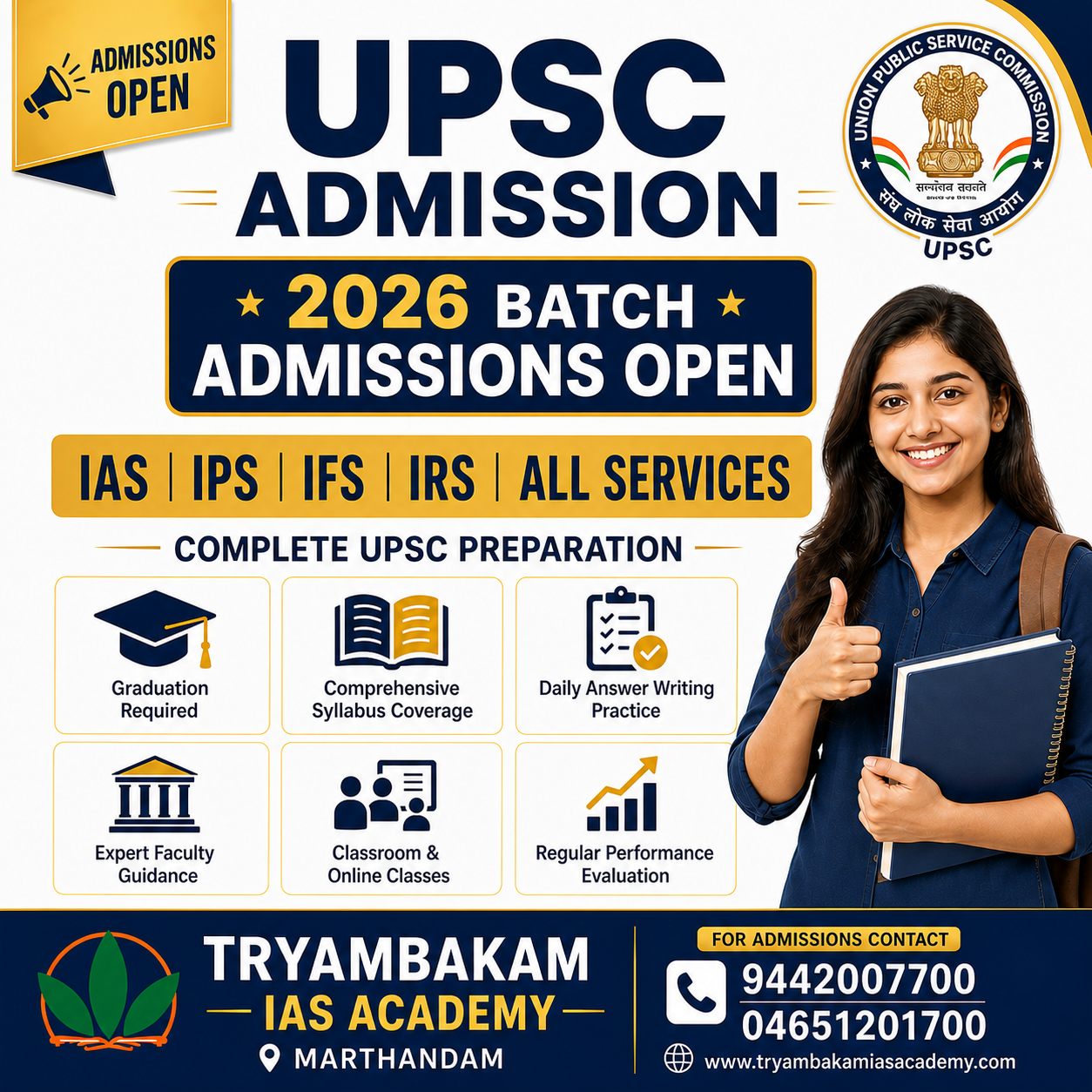 UPSC ADMISSIONS 2027 - DEDICATED MENTORS